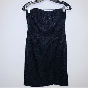 J. Crew Metallic Lace Strapless Sweetheart Dress